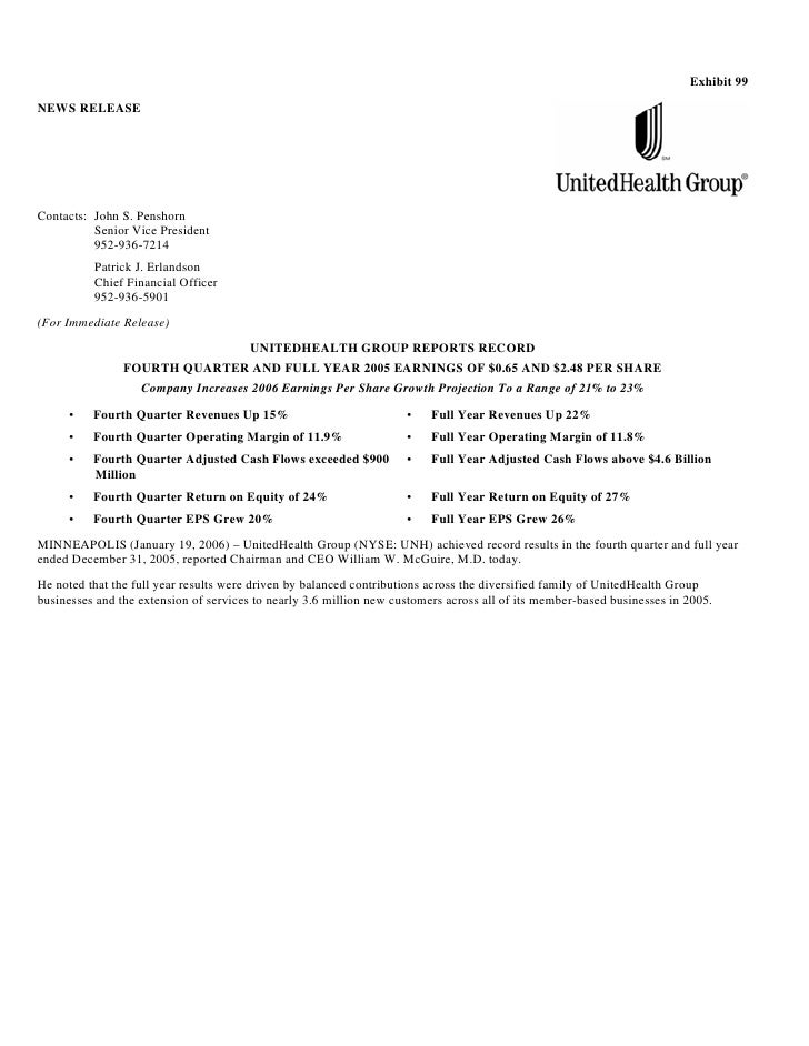 United Health Group [PDF Document] Form 8 K Related To
