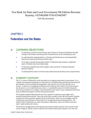Comprehensive Test Bank for State and Local Government, 9th Edition by ...