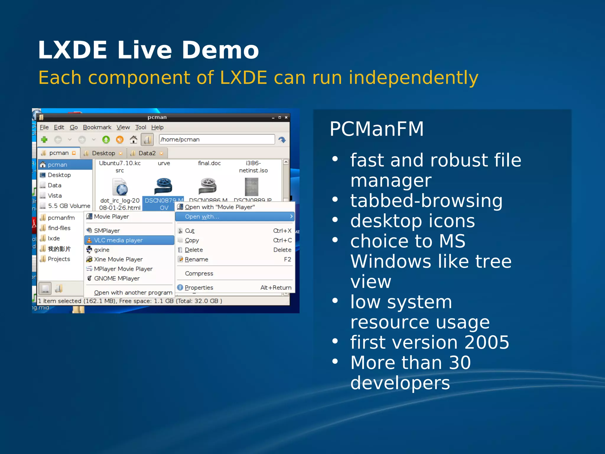 LXDE Presentation at FOSDEM 2009