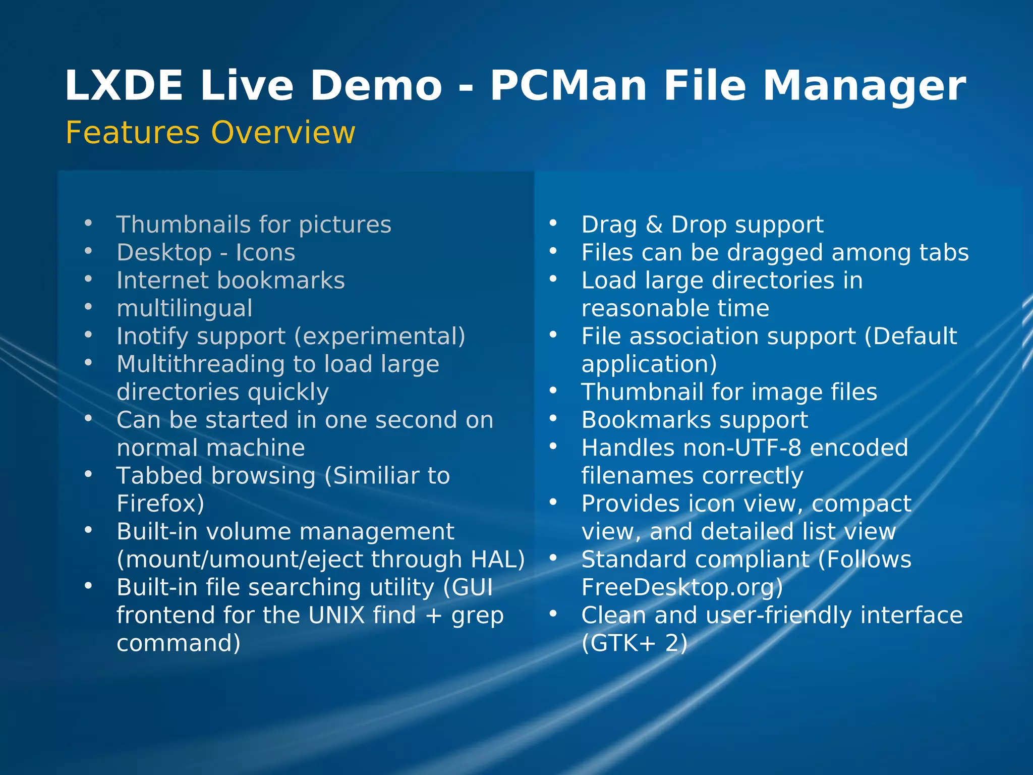 LXDE Presentation at FOSDEM 2009