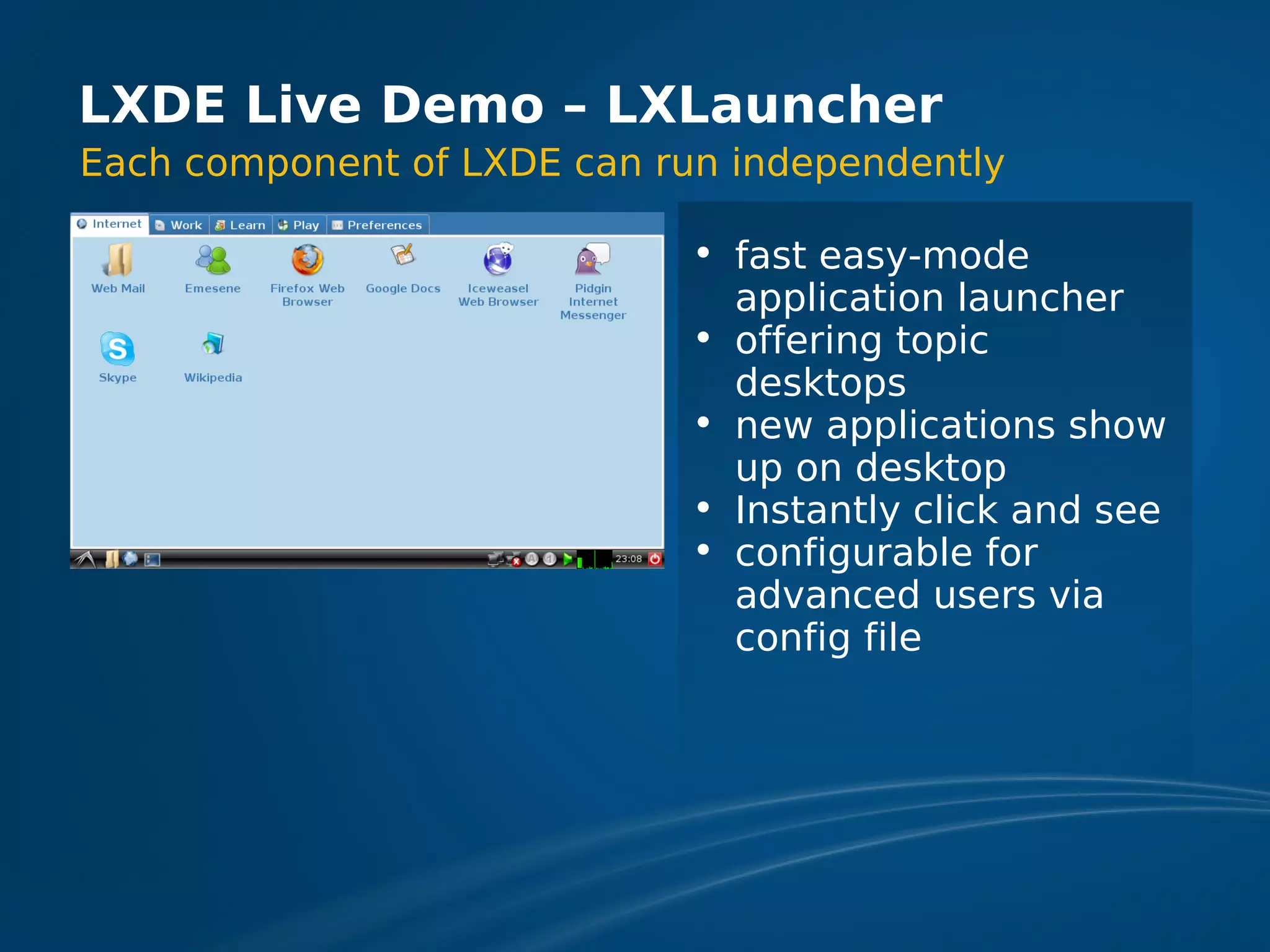 LXDE Presentation at FOSDEM 2009