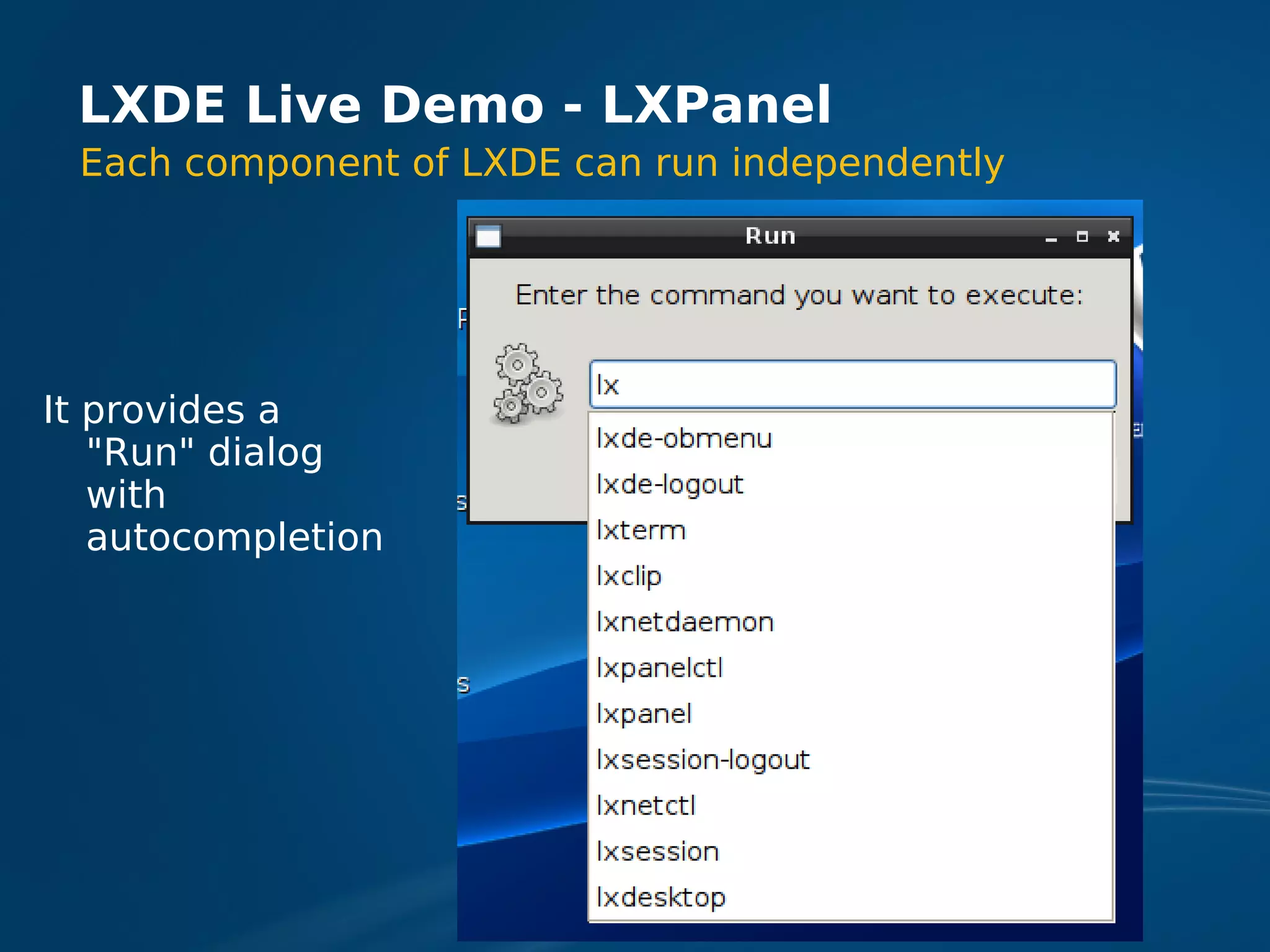 LXDE Presentation at FOSDEM 2009