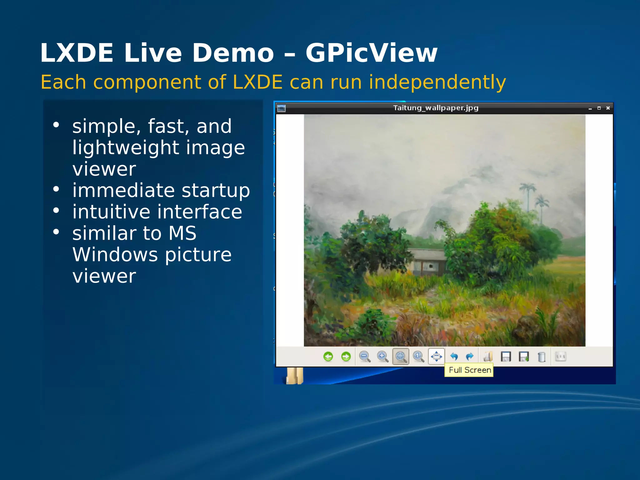 LXDE Presentation at FOSDEM 2009