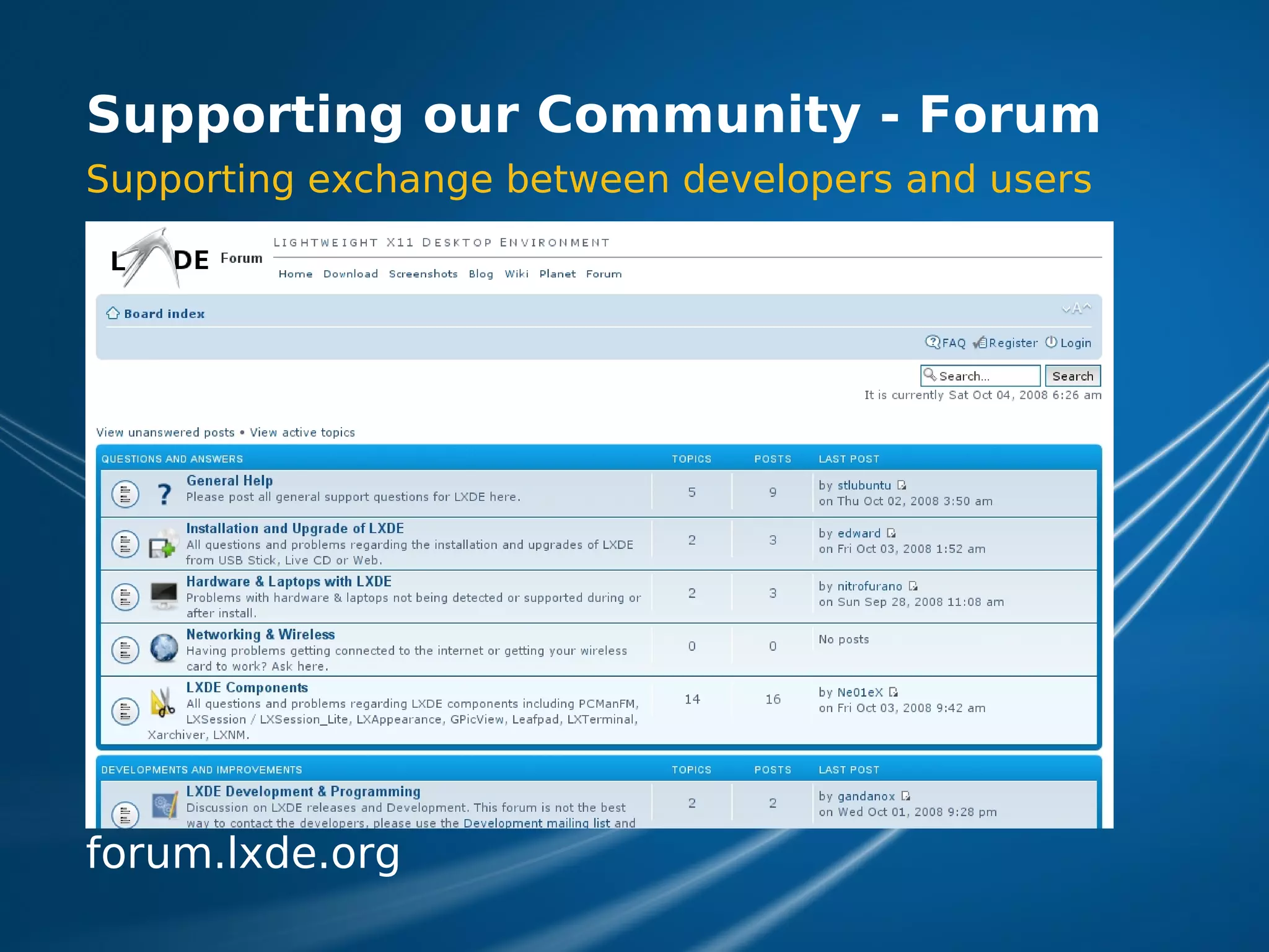 LXDE Presentation at FOSDEM 2009