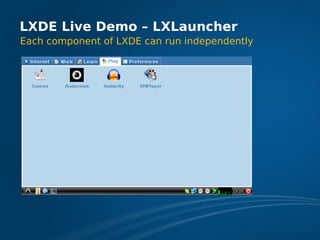 LXDE Presentation at FOSDEM 2009