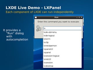 LXDE Presentation at FOSDEM 2009
