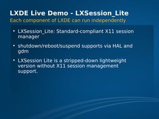 LXDE Presentation at FOSDEM 2009