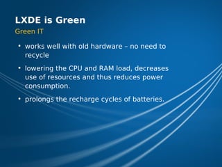 LXDE Presentation at FOSDEM 2009