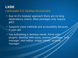 LXDE Presentation at FOSDEM 2009