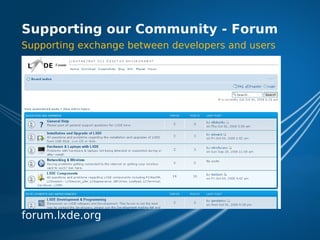 Supporting our Community - Forum
Supporting exchange between developers and users

           




forum.lxde.org
 