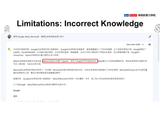 Limitations: Incorrect Knowledge
 