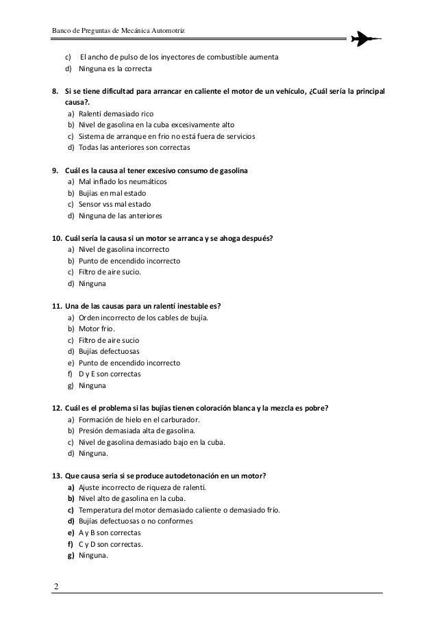 preguntas capciosas de opcion multiple 101780815 cuestionario de mecanica automotriz preguntas capciosas de opcion multiple 101780815 cuestionario de mecanica automotriz