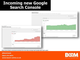 Incoming new Google
Search Console
https://unsplash.com/@gaborhttps://www.linkedin.com/pulse/screenshots-from-new-index-coverage-report-google-search-glenn-gabe/
 