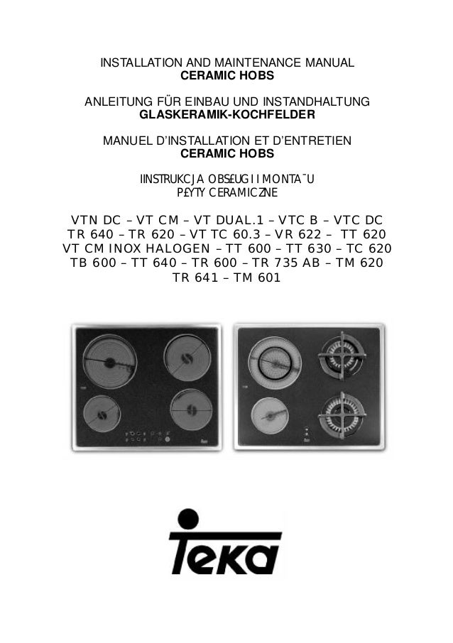 Manual vitroceramica teka tt 600