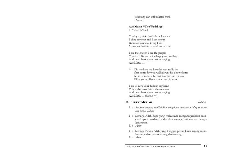 Seri Perkawinan - Teks Misa Perkawinan