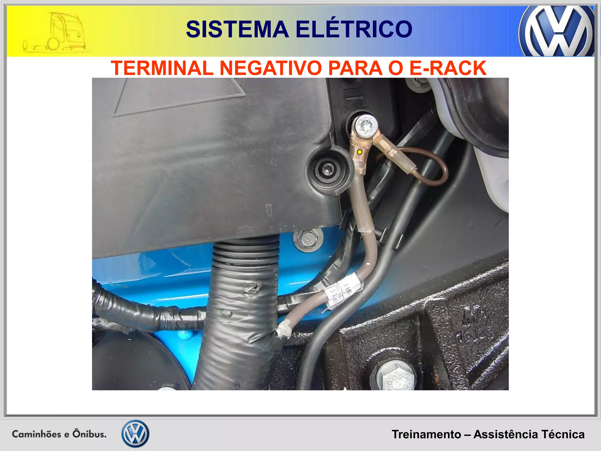 Treinamento – Assistência Técnica 
SISTEMA ELÉTRICO 
TERMINAL NEGATIVO PARA O E-RACK  