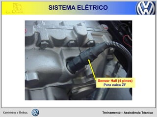 Treinamento – Assistência Técnica 
SISTEMA ELÉTRICO 
Sensor Hall (4 pinos) 
Para caixa ZF  