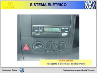 Treinamento – Assistência Técnica 
SISTEMA ELÉTRICO 
Painel central 
Tacógrafo e sistema ar condicionado  
