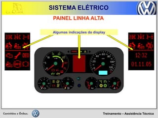 Treinamento – Assistência Técnica 
SISTEMA ELÉTRICO 
PAINEL LINHA ALTA 
Algumas indicações do display  