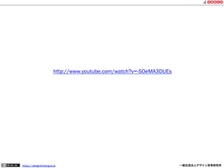 http://www.youtube.com/watch?v=-SOeMA3DUEs

https:// designthinking.or.jp  

   

 

一般社団法人デザイン思考研究所

 