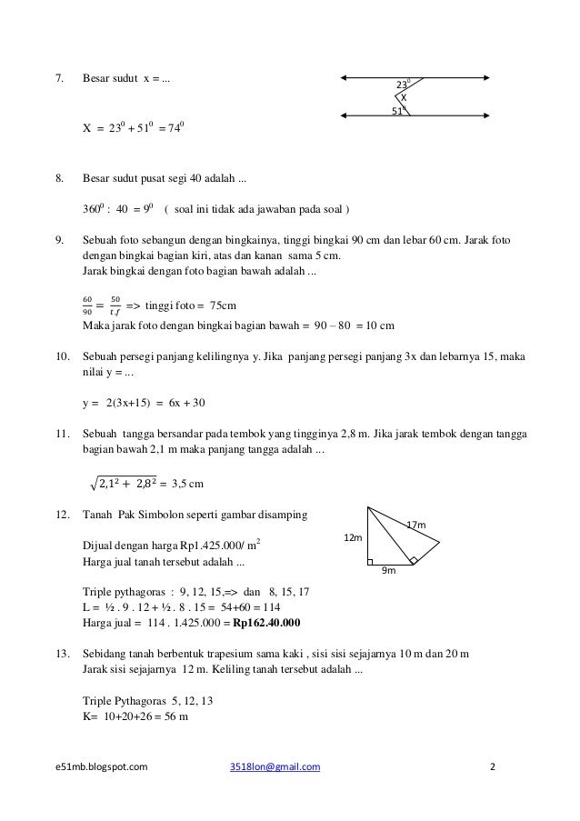 Soal Ukg Matematika Smk Guru Paud