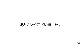 ありがとうございました。
34
 