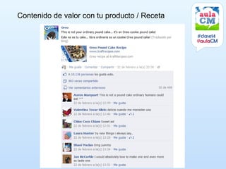 Contenido de valor con tu producto / Receta

                                              #clase14
                                              @aulaCM
 