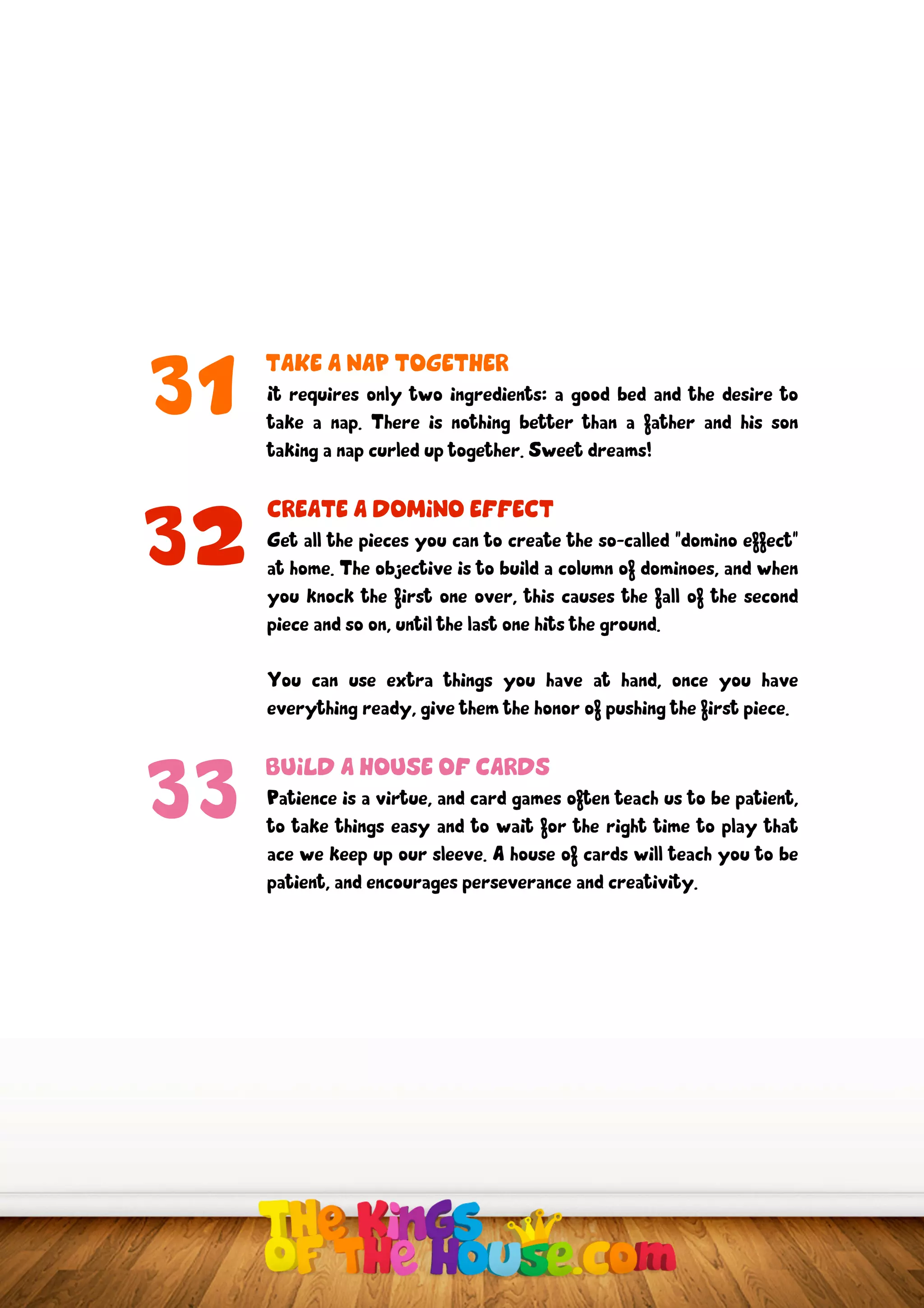 101 activities and ideas to do with your child by the kings of the ho…