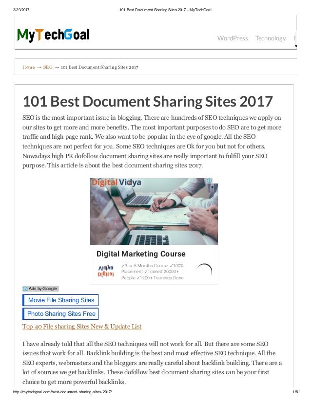 document sharing sites