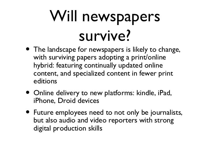 COM 101 Chapter 5 Newspapers