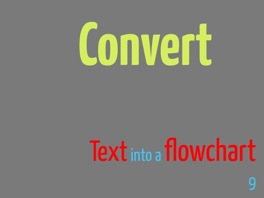 Convert Text into a flowchart