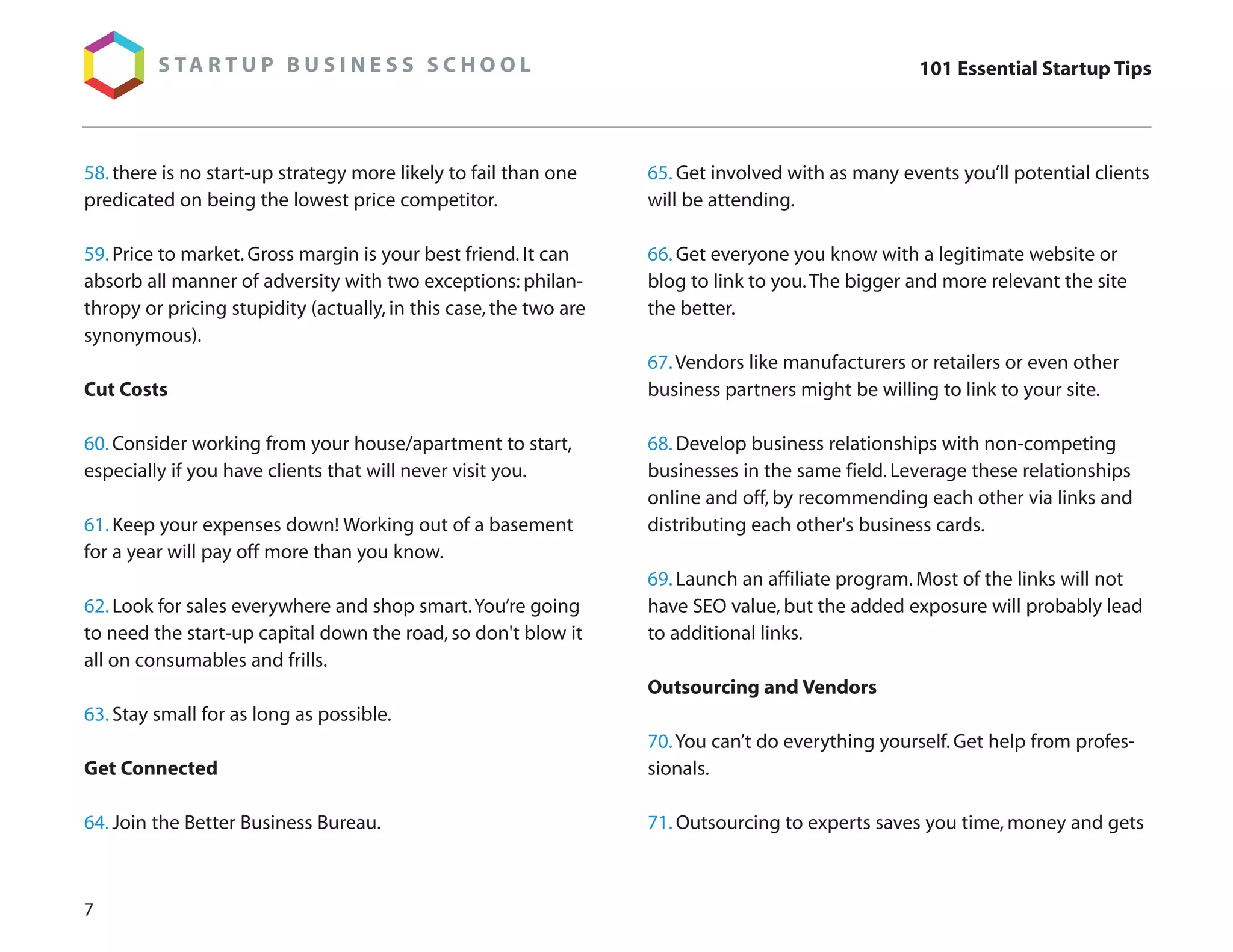 101 Essential Startup Tips