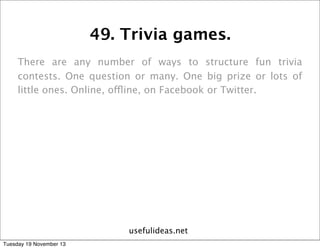 101 Ideas To Make Banking More Fun | PDF