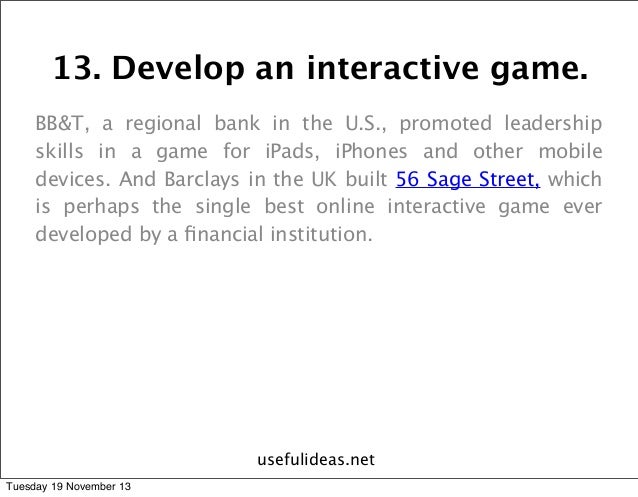 101 Ideas To Make Banking More Fun