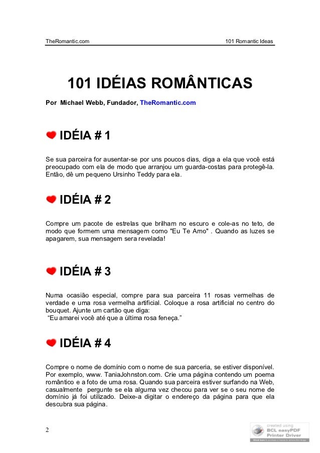 101 Idéias Românticas