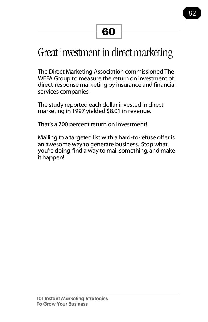 101 instant marketing strategies