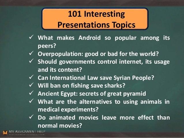 fun english presentation topics