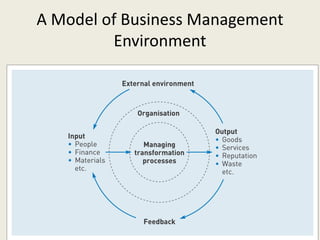 A Model of Business Management
         Environment
 