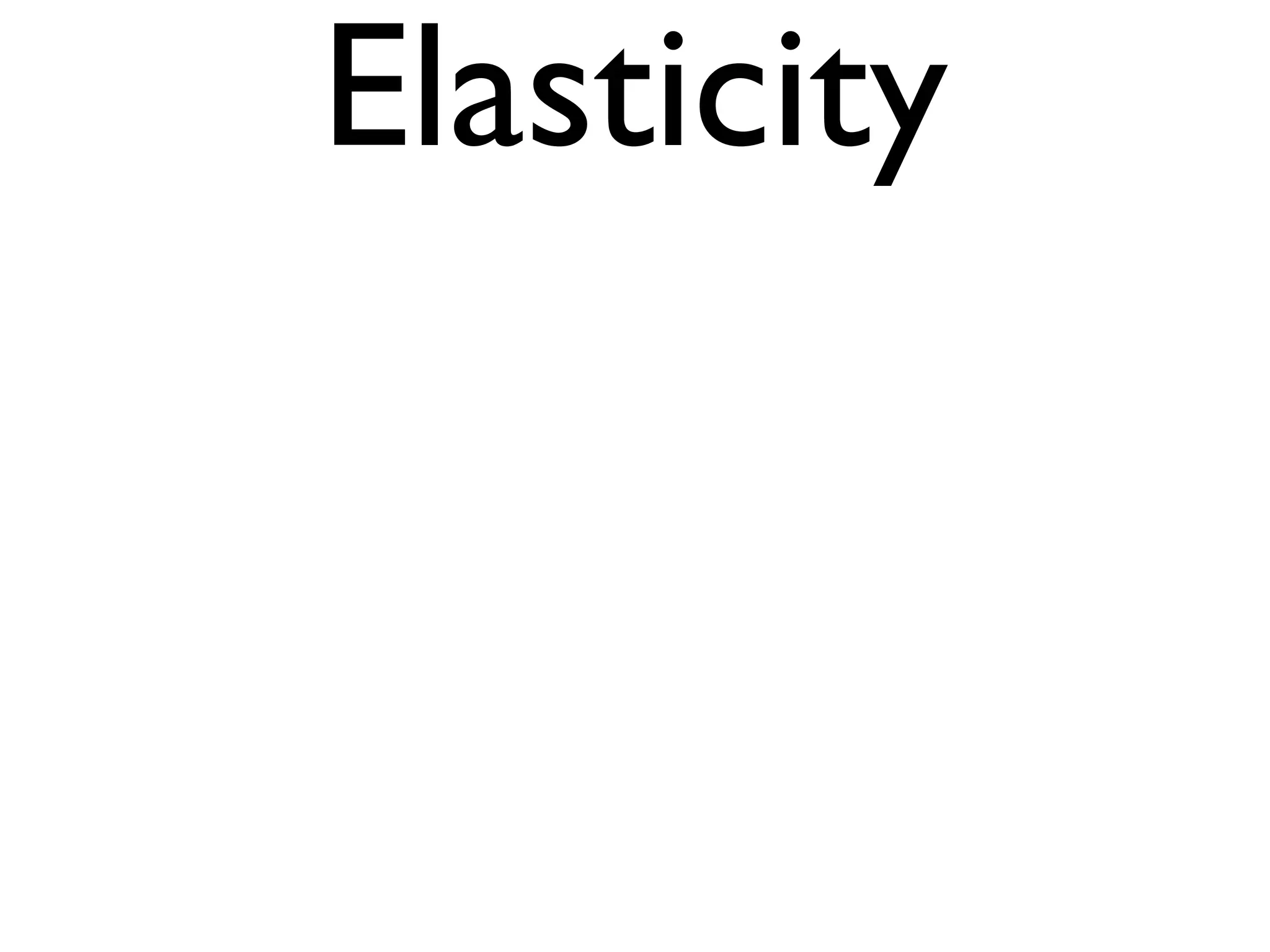 Elasticity
 