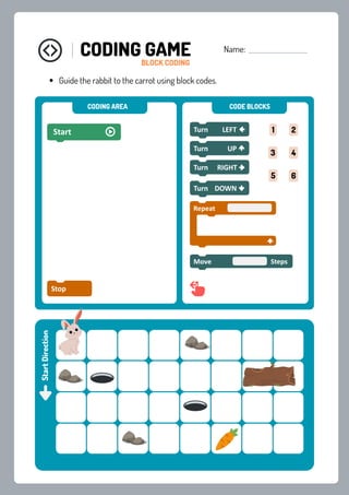 101 lembar aktivitas coding UNTUK TINGKAT SD | PDF