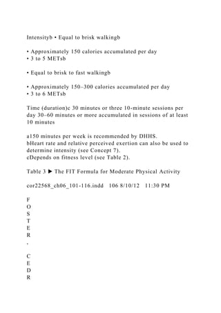 101 Moderate Physical Activity A Lifestyle Approach .docx