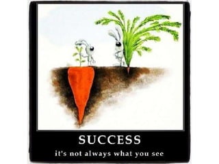 Success – It’s not always what you see.
 