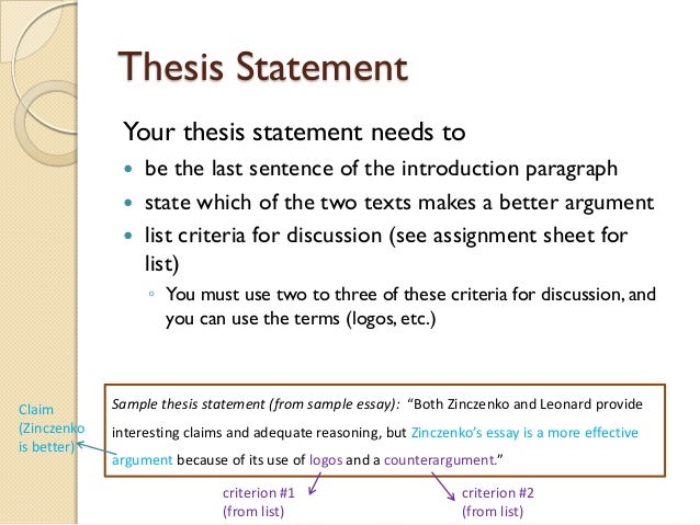 writing a thesis statement using ethos pathos or logos