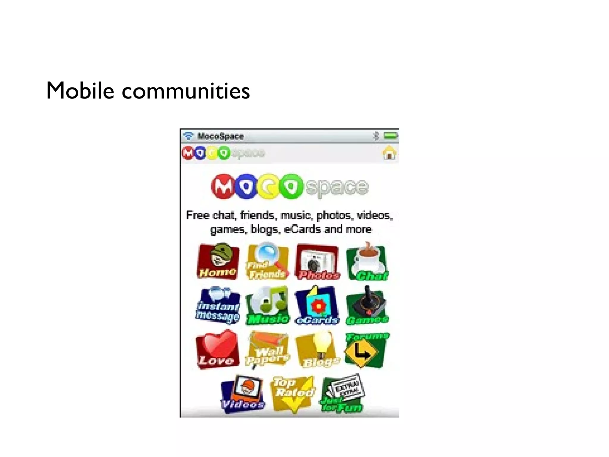 Mobile communities 