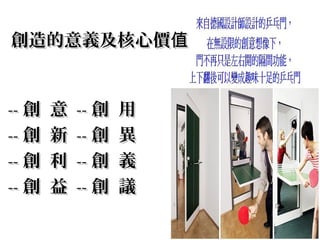 創造的意義及核心價值


-- 創   意   -- 創   用
-- 創   新   -- 創   異
-- 創   利   -- 創   義
-- 創   益   -- 創   議
 