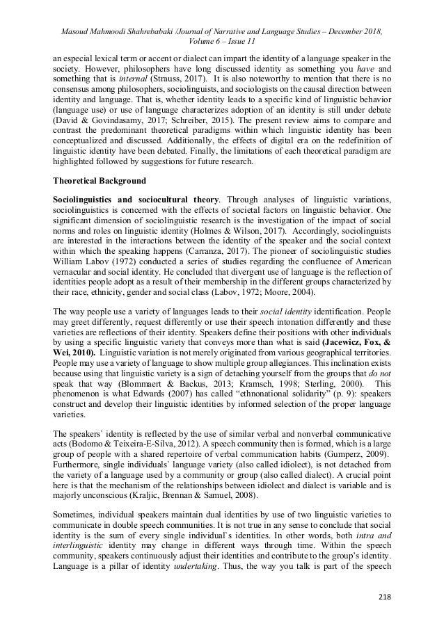 Language and identity in sociolinguistics image