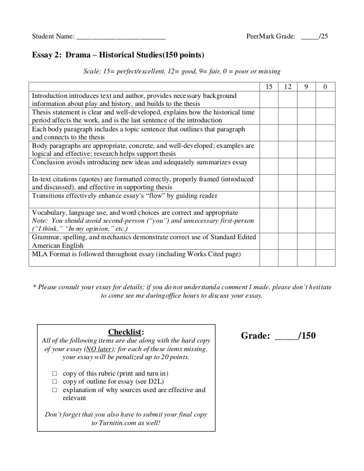 History essay format picture