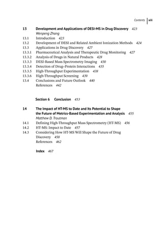 High-Throughput Mass Spectrometry in Drug Discovery Chang Liu | PDF