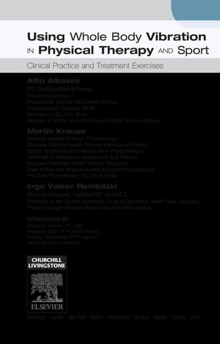Using Whole Body Vibration In Physical Therapy And Sport Albasini A | PDF