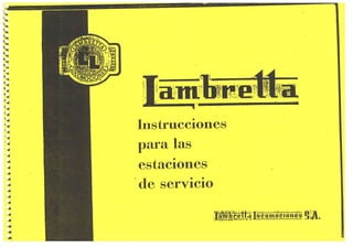Manual estaciones de servicio Lambretta 125ld y patinete
